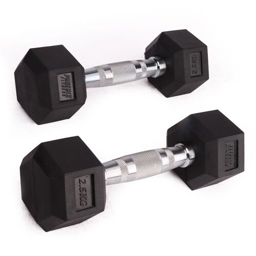 HEXAGONAL DUMBBELLS 2.5KG - 25KG