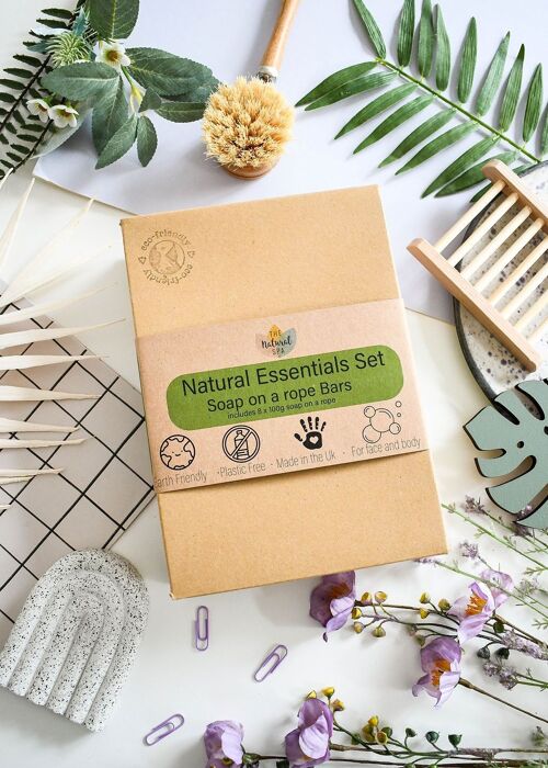 Natural Spa Essentials - Soap on a rope  - 8 x 100g bars