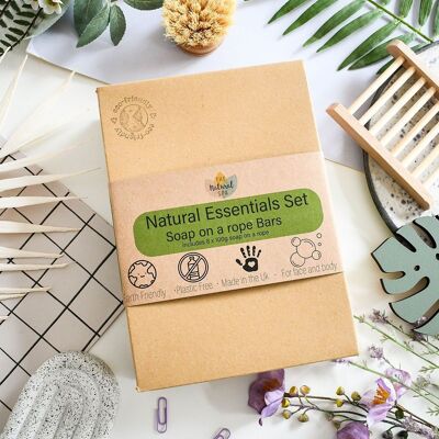 Natural Spa Essentials - Sapone su corda - 8 barrette da 100 g