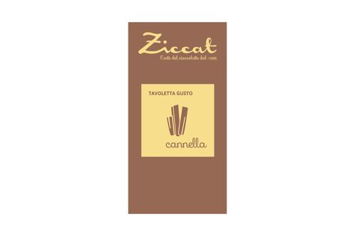 Tavoletta di cioccolato fondente 60% con Aroma Cannella 100g