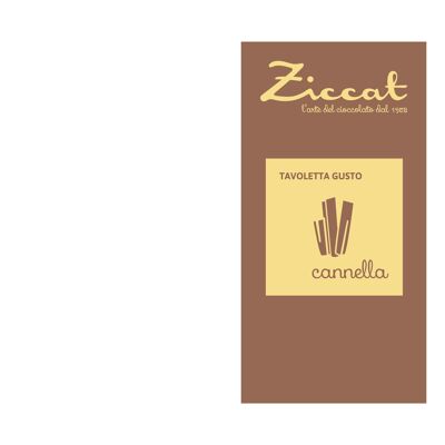 Tavoletta di cioccolato fondente 60% con Aroma Cannella 100g