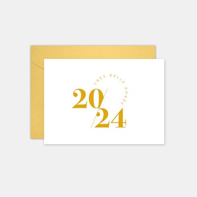 Contemporary gold greeting card