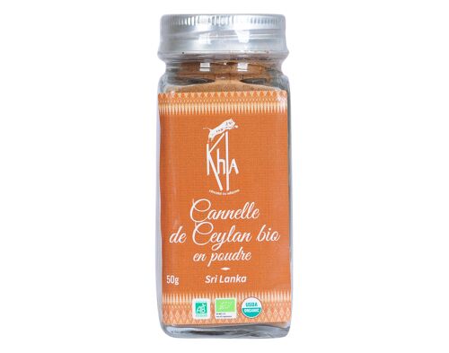 Cannelle de Ceylan - Biologique - en poudre - 50g - Pot