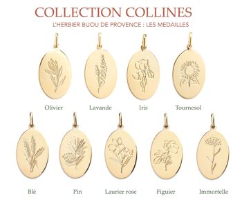 Collier choker médaille herbier perles 6