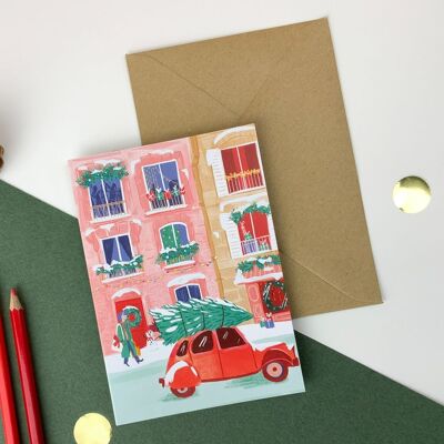 A6 double card - Christmas tree