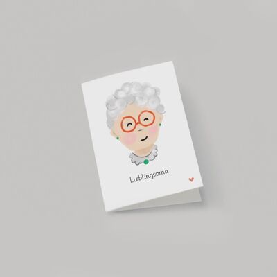 Greeting card “Favorite Grandma” A7