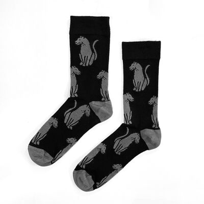 Calcetines suaves de pantera negra | Calcetines de bambú | Calcetines negros
