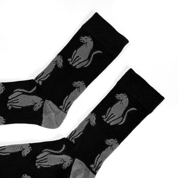 Chaussettes souples Black Panther | Chaussettes en bambou | Chaussettes noires 2