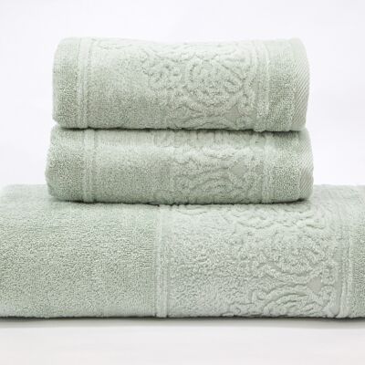 Retro green shower towel