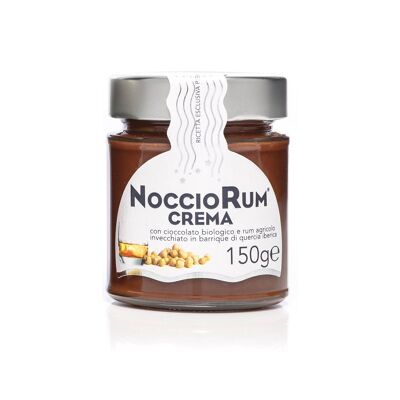 Nocciorum® - Crema spalmabile al cioccolato con rhum e granella di nocciole - 150 gr