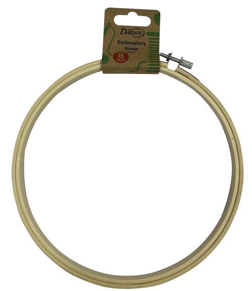 8" EMBROIDERY HOOP Bamboo, Bamboo Hoop for Embroidery, Cross Stitch Bamboo Circle Rings, 8" Hoop Ring For Craft, Round Bamboo DIY Hoop