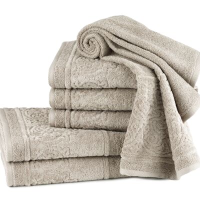 Retro khaki shower towel