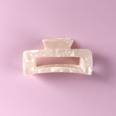 Ruby hair clip in beige shell