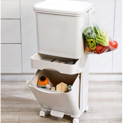42L Cubo De Basura Papelera De Reciclaje Basura Basura Hogar Cocina Blanco
