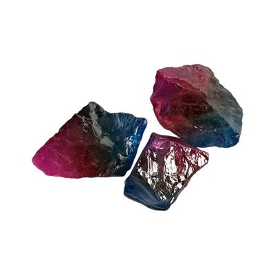 Kleiner Rohkristall im Rohschliff, 2–4 cm, Regenbogenquarz