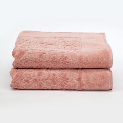 Badematte Retro rosa, 2er Set