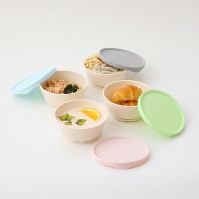 Children's bowl with silicone lid + suction foot