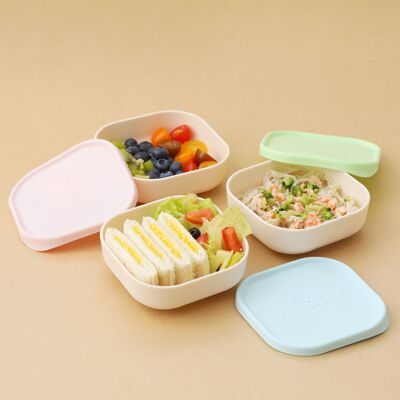 Snack bowl with silicone lid + suction base