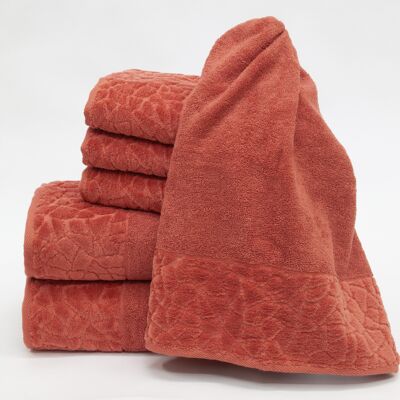 Stones terracotta shower towel