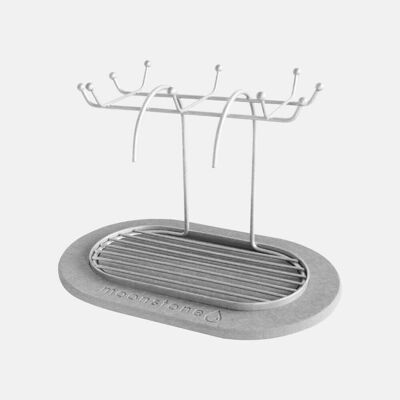 Silver Loom Cup Drainer: Quick Drying and Smart Design for the Kitchen