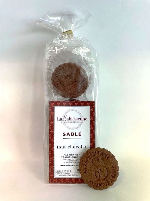 Biscuits sablés tout chocolat - sachet 125 g