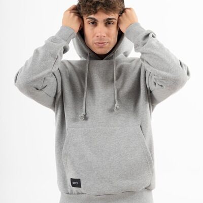 Felpa con cappuccio Basic Hood M Grigia