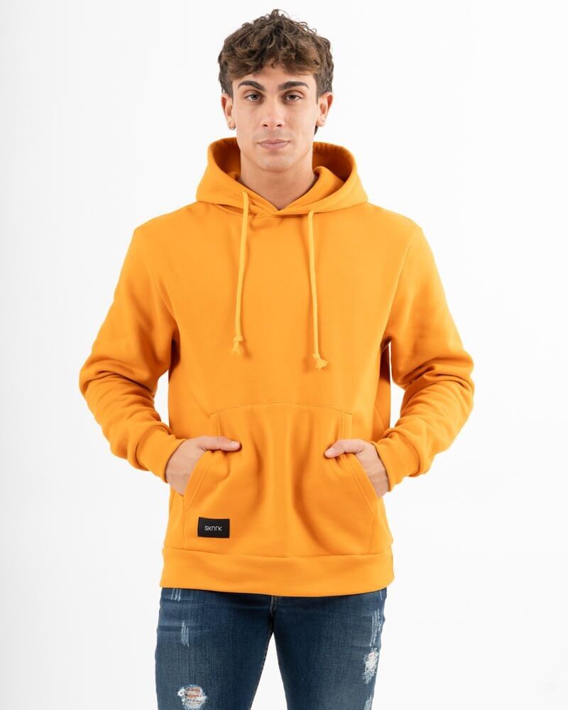 Felpa con cappuccio Basic Hood M Arancione