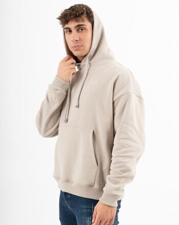 Sweat à capuche Basic Skulk M Beige 2