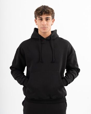 Sweat à capuche Basic Skulk M Noir 1