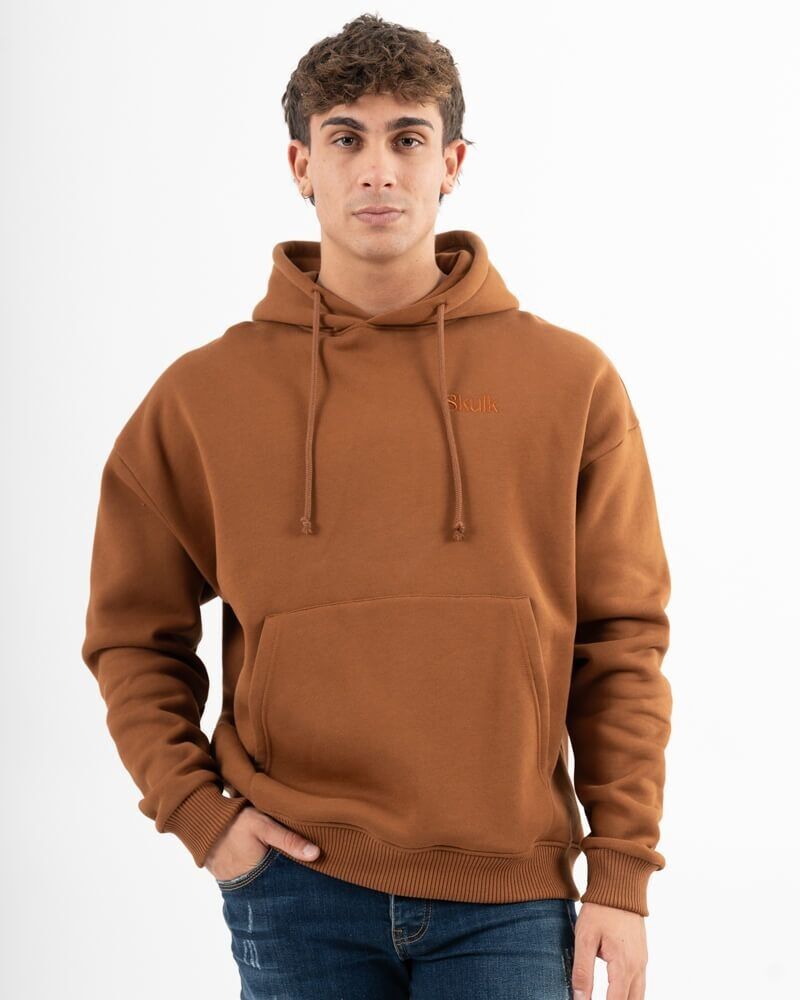 Felpa con cappuccio Basic Skulk M Marrone