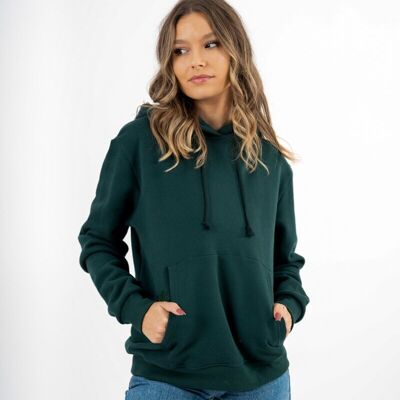 Sweat à capuche Linéaire Vert