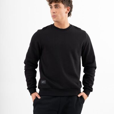 Sudadera Básica Manga M Negro