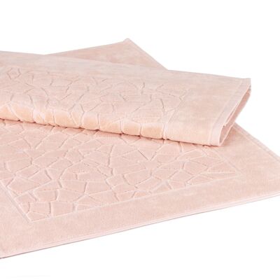 Tapis de bain Stones rose, lot de 2