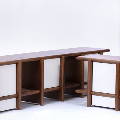 Modular, unique, elegant shelf made of beech wood