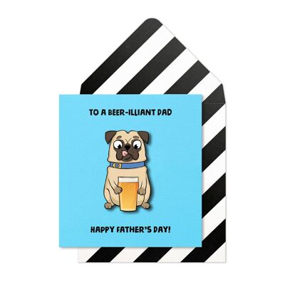 Beer-illiant Dad Pug