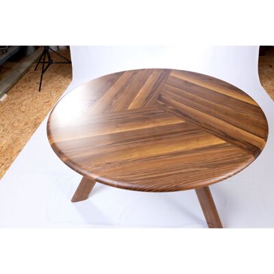 Round Walnut Table