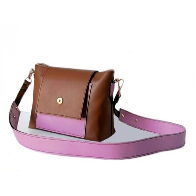 Leather crossbody bag. JOLIE TWO-COLOR