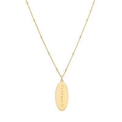 Oval Sun medal necklace