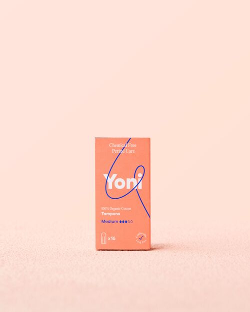 Yoni Tampons Medium x16 • 100% Organic cotton