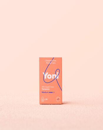 Tampons Yoni Medium x16 • 100% coton Bio 1