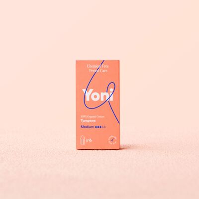 Yoni-Tampons Medium x16 • 100 % Bio-Baumwolle