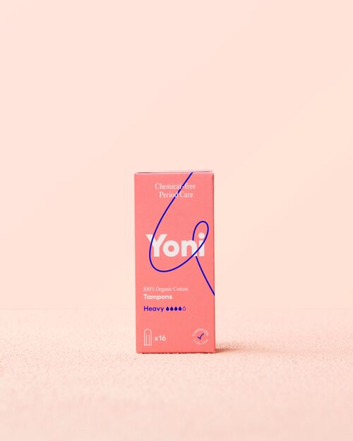Yoni Tampons Heavy x16 • 100% Organic cotton