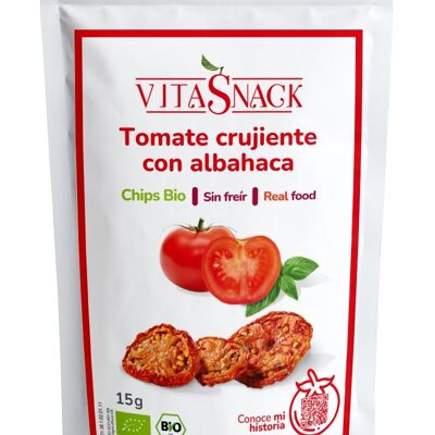Bio-Snack – Knusprige Tomate und Basilikum