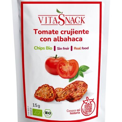 Snack biologico - Pomodoro croccante e basilico