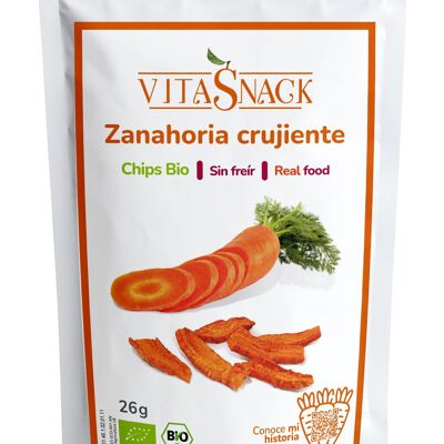 Chips de carottes croustillantes biologiques