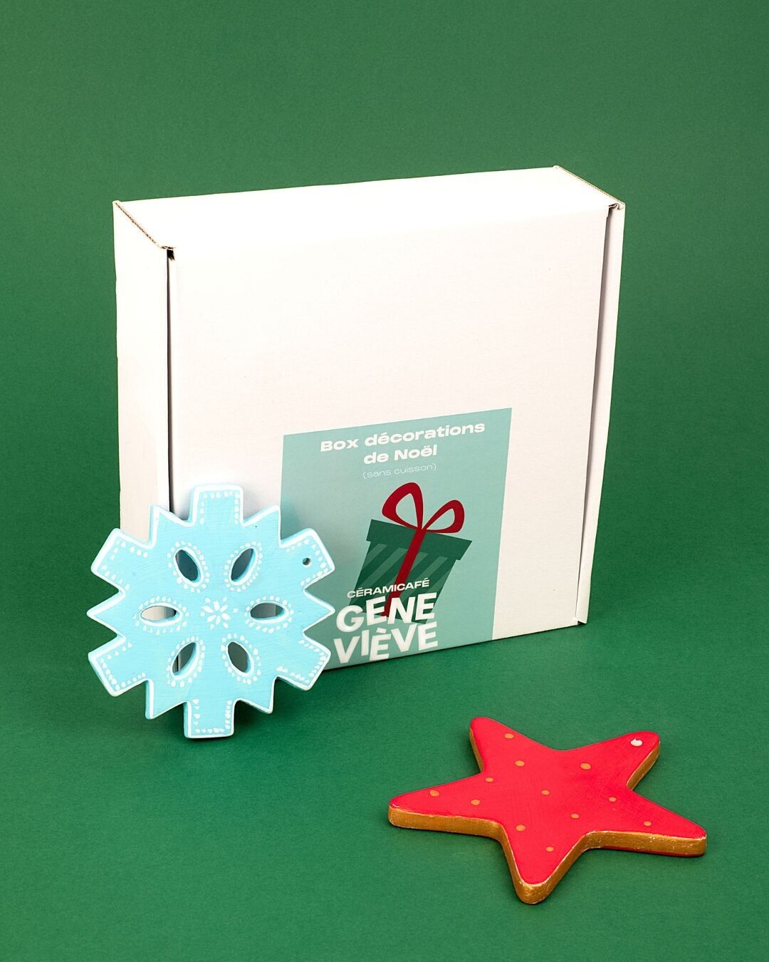 Keramik-Malset - Weihnachtsdekorationen (ohne Kochen) - 5er-Set