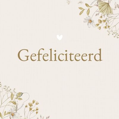 Greeting card gefeliciteerd