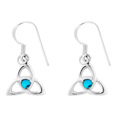 Turquoise Goddess Triquetra Earrings