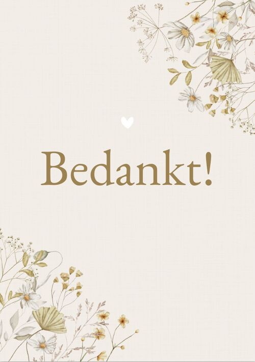 Greeting card bedankt