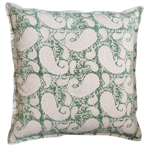 Kussen Paisley Groen, Large: 50 x 50 cm